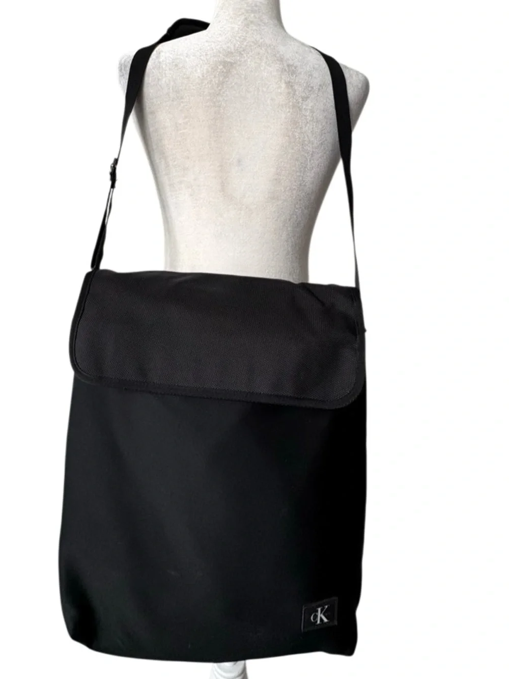 Calvin Klein Black Messenger Bag with Adjustable Strap
